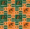 Sykel Enterprises-Florida A&M University Cotton Fabric-FAMU Rattlers Geometric Cotton Quilting Fabric